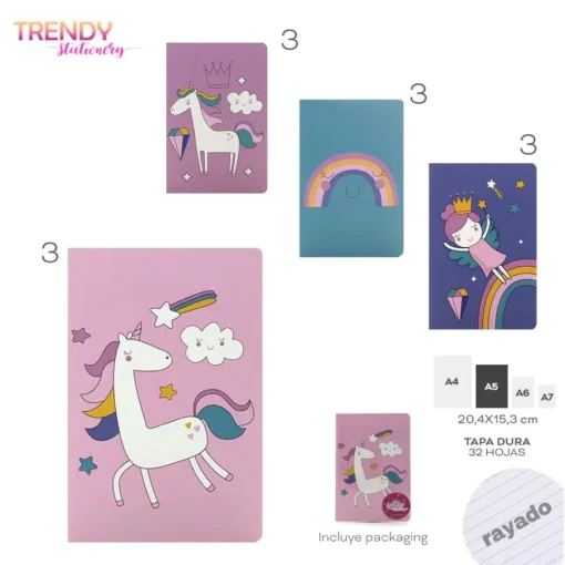 Cuaderno Unicornio - Trendy