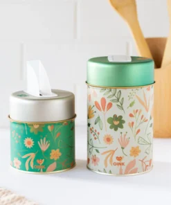 Set de Latas con Diseño - FLORECITAS