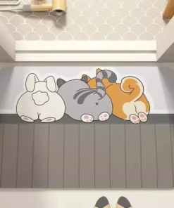 Alfombra Gatito y Conejo Pompis