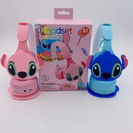 Disney Stitch auriculares inal mbricos con Bluetooth para ni os aud fonos est reo de sonido.jpg 2