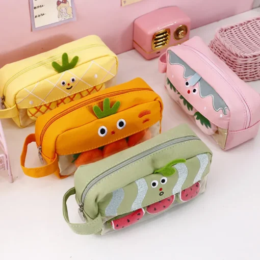 Estuche grande para bol grafos Kawaii papeler a japonesa de lona sand a bonitos estuches para.jpg 2