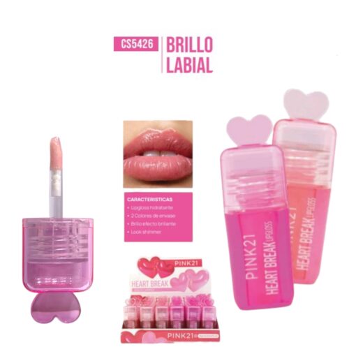 Labial Heart Break Corazon - Pink 21