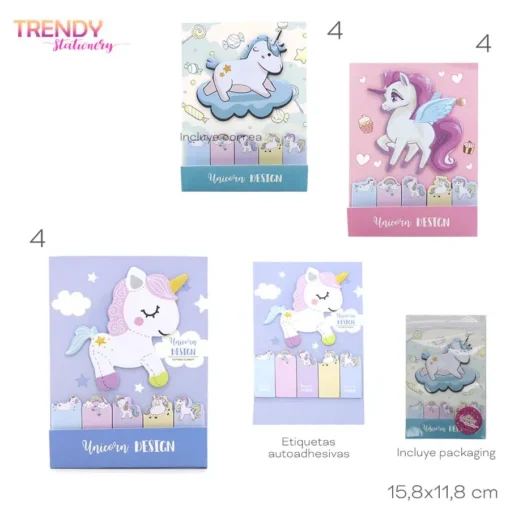 Notas Adhesivas Unicornio Design - Trendy