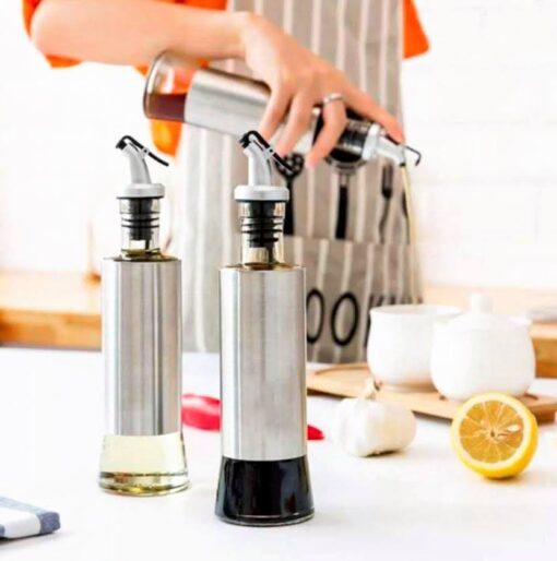 Set Aceitera y Vinagrera Vidrio 3 pcs