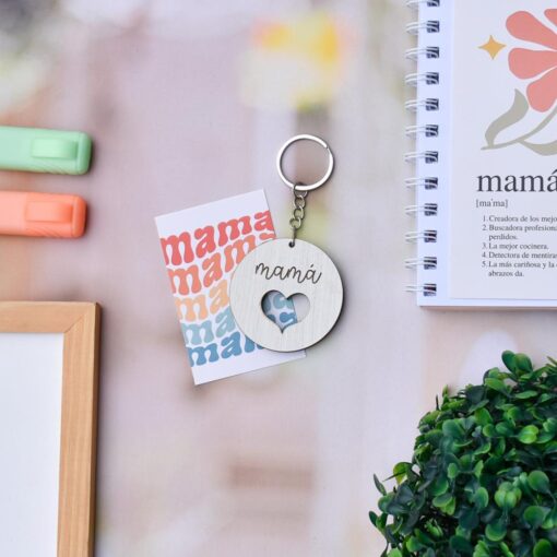 Llavero De Madera - Dia De La Madre - Imagen 2