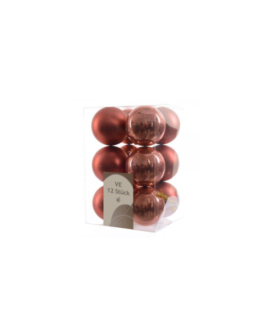 bola de navidad marmol rosa brillo o6cm pack 12 pzs