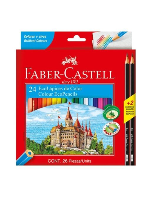 Lapices 24 largos Colores - Faber Castell