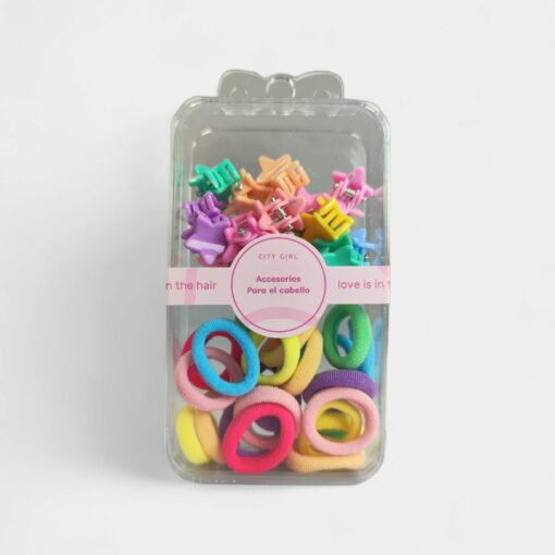Kit Broches + colitas de Pelo - City