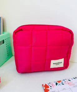 Necessaire Abierto Matelasse - Fucsia