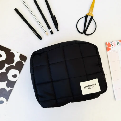 Necessaire Abierto Matelasse - Negro