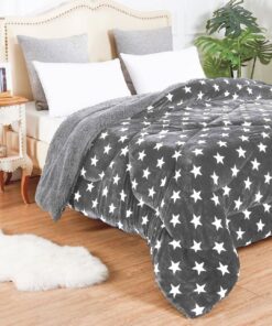 Edredón flanel con corderito - Estrellas