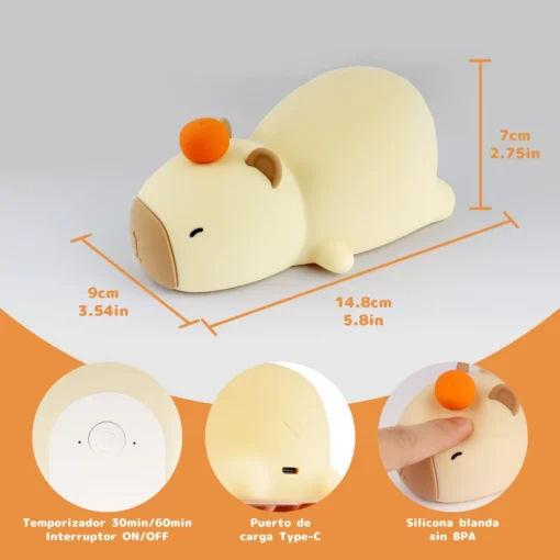 Lampara Capybara Silicona - Imagen 2