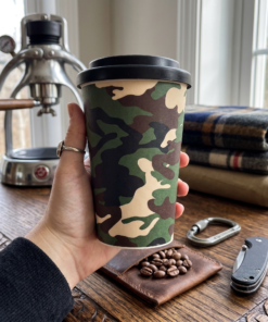 Vaso Termico de Cafe - Camuflado verde