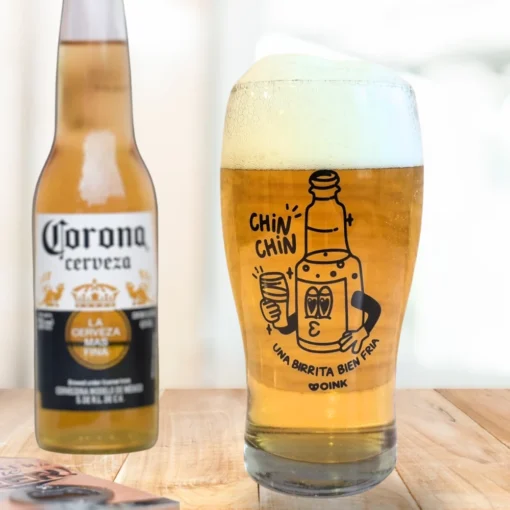 Pinta de Cerveza - Birrita Fria OINK