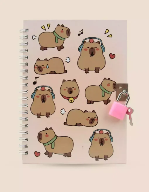 Diario Intimo con Candado - Capybara