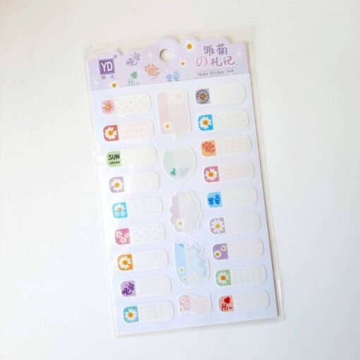 Etiqueta Kawaii Plastificables - Flores - Imagen 3