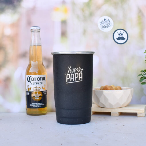 Vaso Aluminio Grabado - Super Papa
