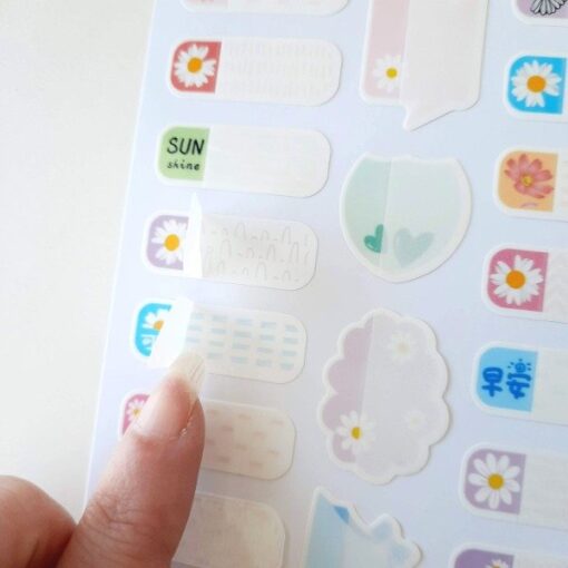 Etiqueta Kawaii Plastificables - Flores - Imagen 2
