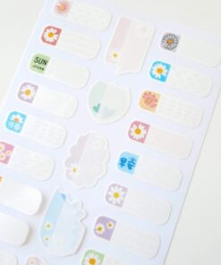 Etiqueta Kawaii Plastificables - Flores