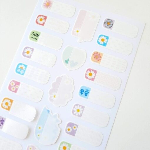 Etiqueta Kawaii Plastificables - Flores