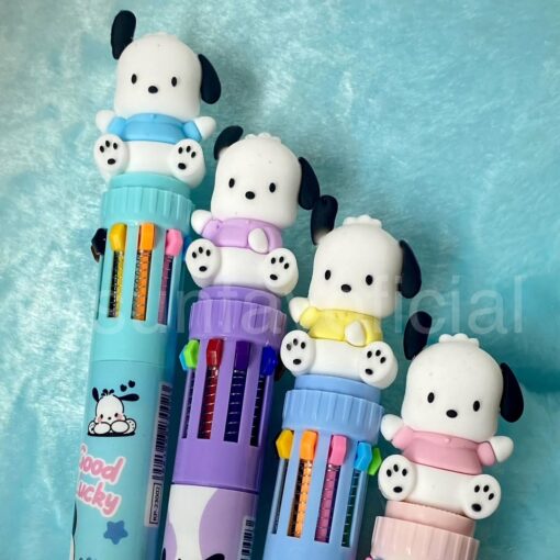 Lapicera Perrito Kawaii 10 Colores - x3
