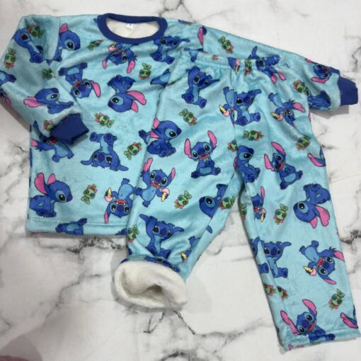 Pijama polar soft - Stitch Celeste