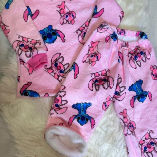 Pijama polar soft - Stitch Rosa