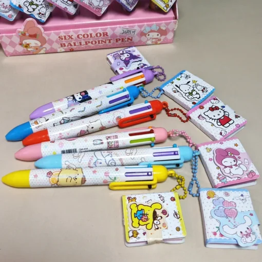 Lapicera Sanrio + Cuadernito x3