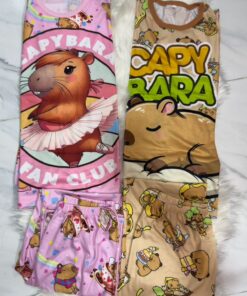 Pijama Adulto - Capybara Rosa