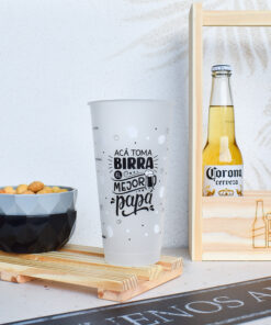 VasoXL Dia del Padre - Aca Toma Birra/ Papá Medidor