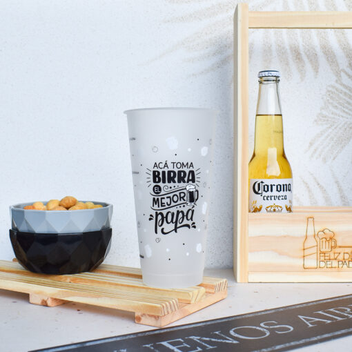 VasoXL Dia del Padre - Aca Toma Birra/ Papá Medidor