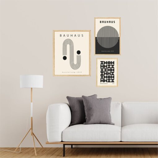 Set x3 de Cuadros Bahaus