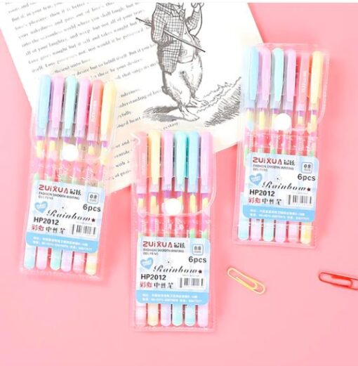 Lapicera de gel pastel x8