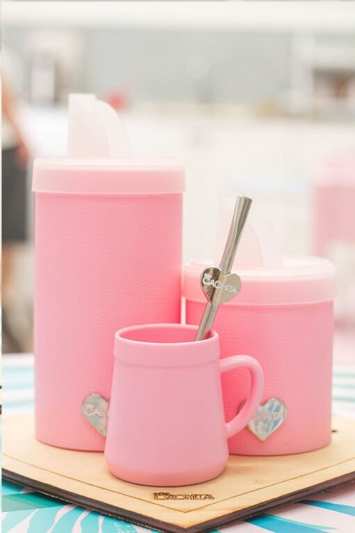 Set de Tarros Premium con Mate - CACHITA Rosa