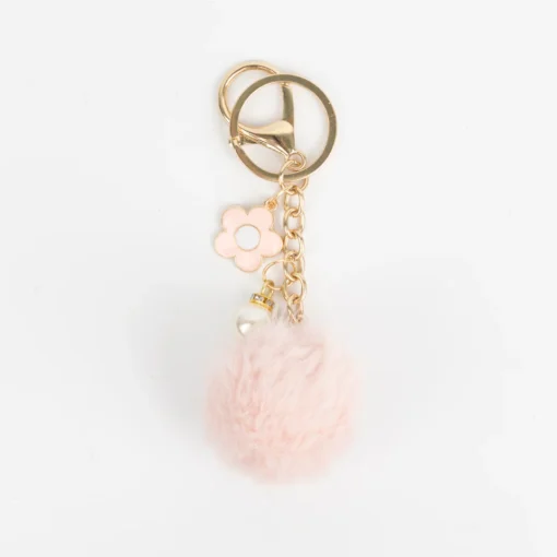 LLavero Flor con Pompon - Imagen 2