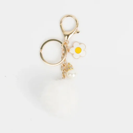 LLavero Flor con Pompon - Imagen 3