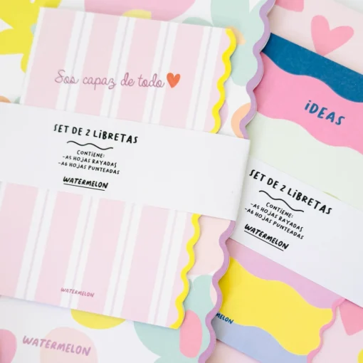 Pack x2 Libretas Ondas - Pink Love - Imagen 3