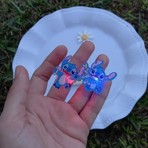Anillo Con Luz x5- Stitch - Imagen 2