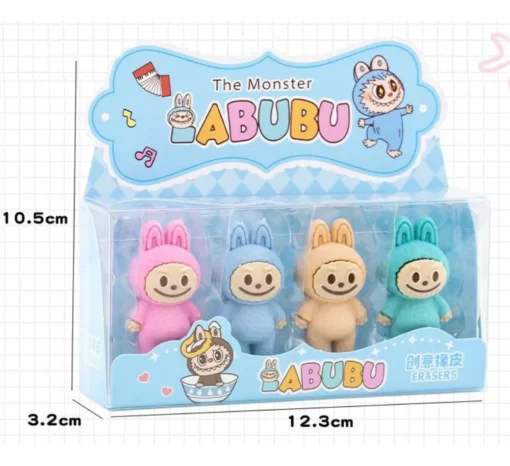 Box Goma de borrar Labubu x4 - Imagen 6