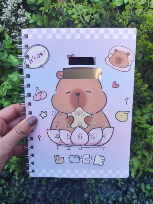Cuaderno Anillado + Calculadora Capybara