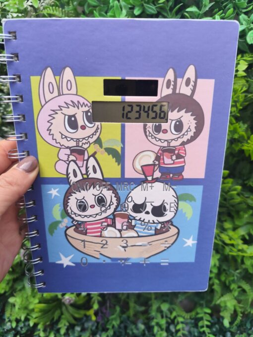 Cuaderno Anillado + Calculadora Labubu