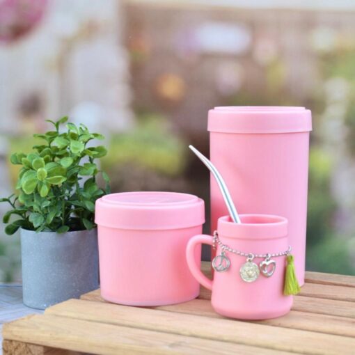 Combo Latas + Mate Vintage - Rosa