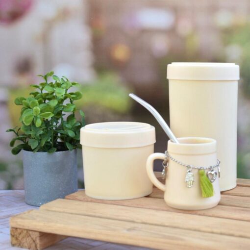 Combo Latas + Mate Vintage - Amarillo