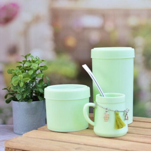 Combo Latas + Mate Vintage - Verde