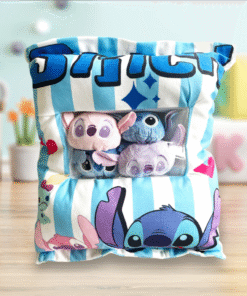 Almohadon Stich con Mini Peluches