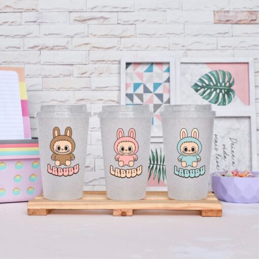 Vaso Full Glitter - Labubu