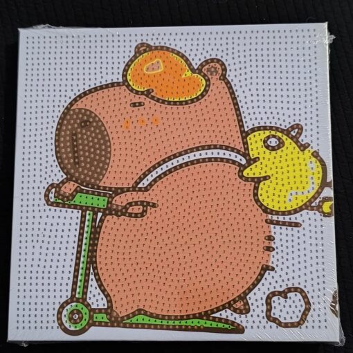 Cuadro diamante 20x20 - Capybara - Imagen 3