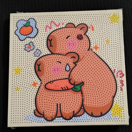 Cuadro diamante 20x20 - Capybara - Imagen 5