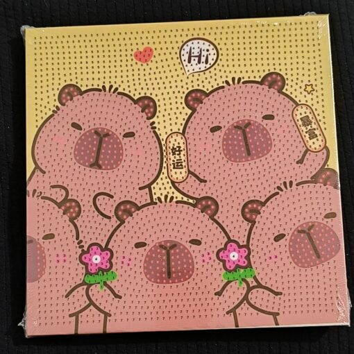 Cuadro diamante 20x20 - Capybara