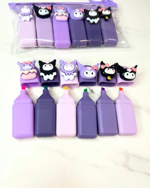 Estuche x6 Resaltadores - Kuromi - Imagen 2